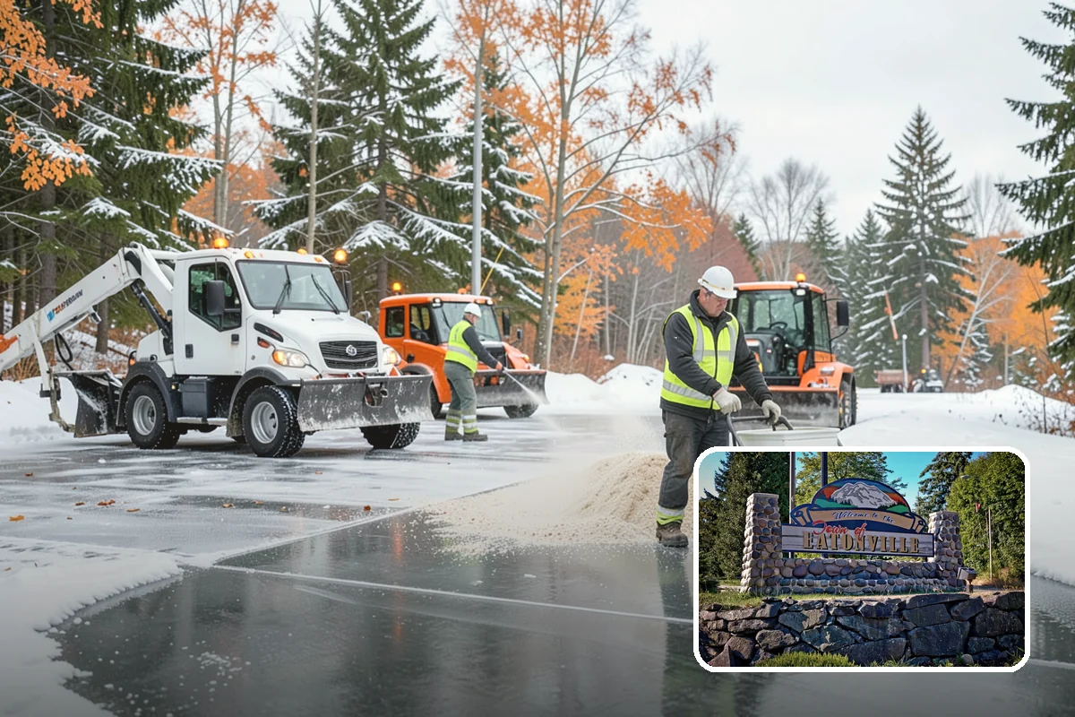 Walkway Deicing in Eatonville, Pierce County, WA - Removes the slick film on the highest-traffic routes