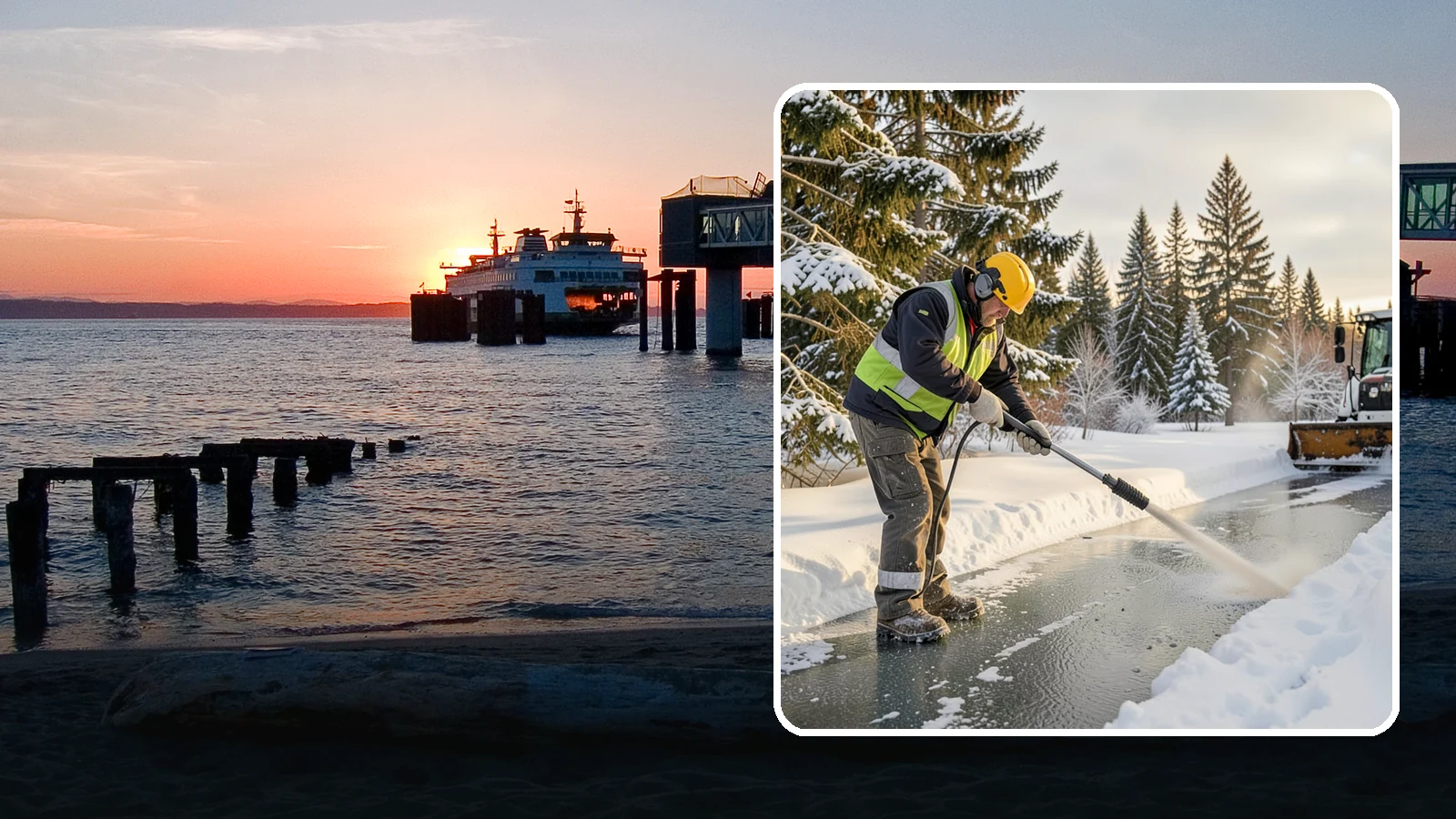 Walkway Deicing in Edmonds, Snohomish County, WA - Deicing of walkways and paths to eliminate the slick film that forms on the routes people use most.