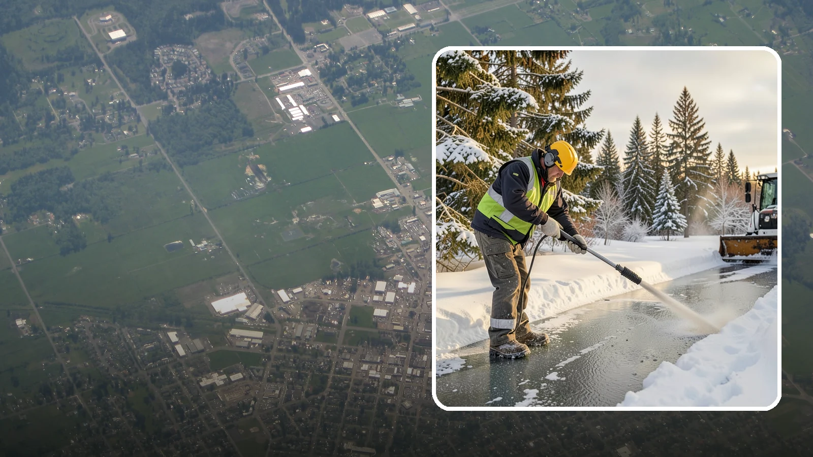 Walkway Deicing in Enumclaw, King County, WA - Deicing of walkways and paths to eliminate the slick film that forms on the routes people use most.