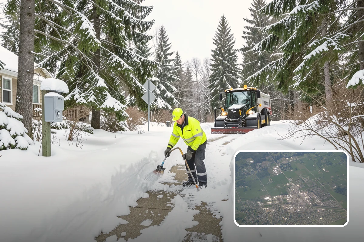 Walkway Deicing in Enumclaw, King County, WA - Removes the slick film on the highest-traffic routes