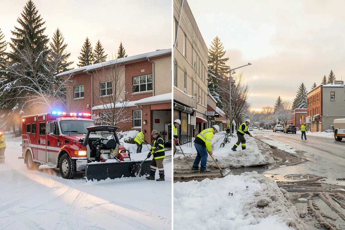 Walkway Deicing in Enumclaw, King County, WA - Walk the route and note shaded, refreeze-prone sections