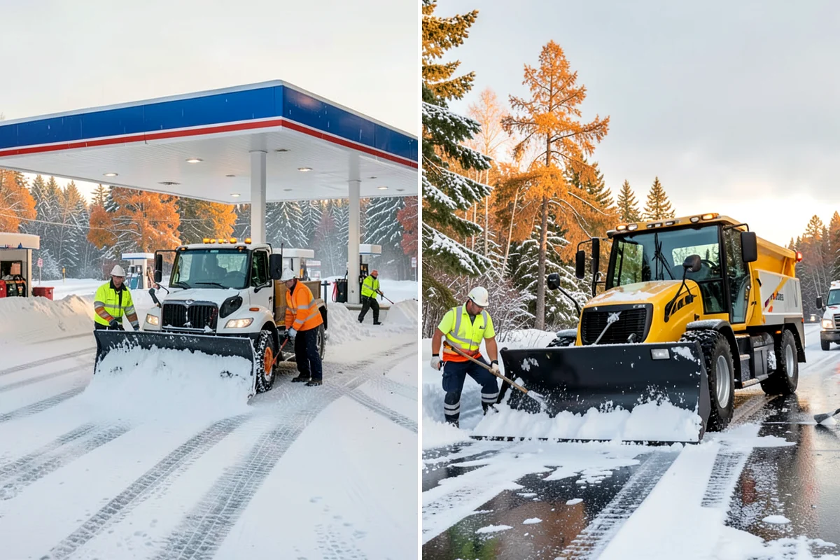 Walkway Deicing in Everett, Snohomish County, WA - Walk the route and note shaded, refreeze-prone sections