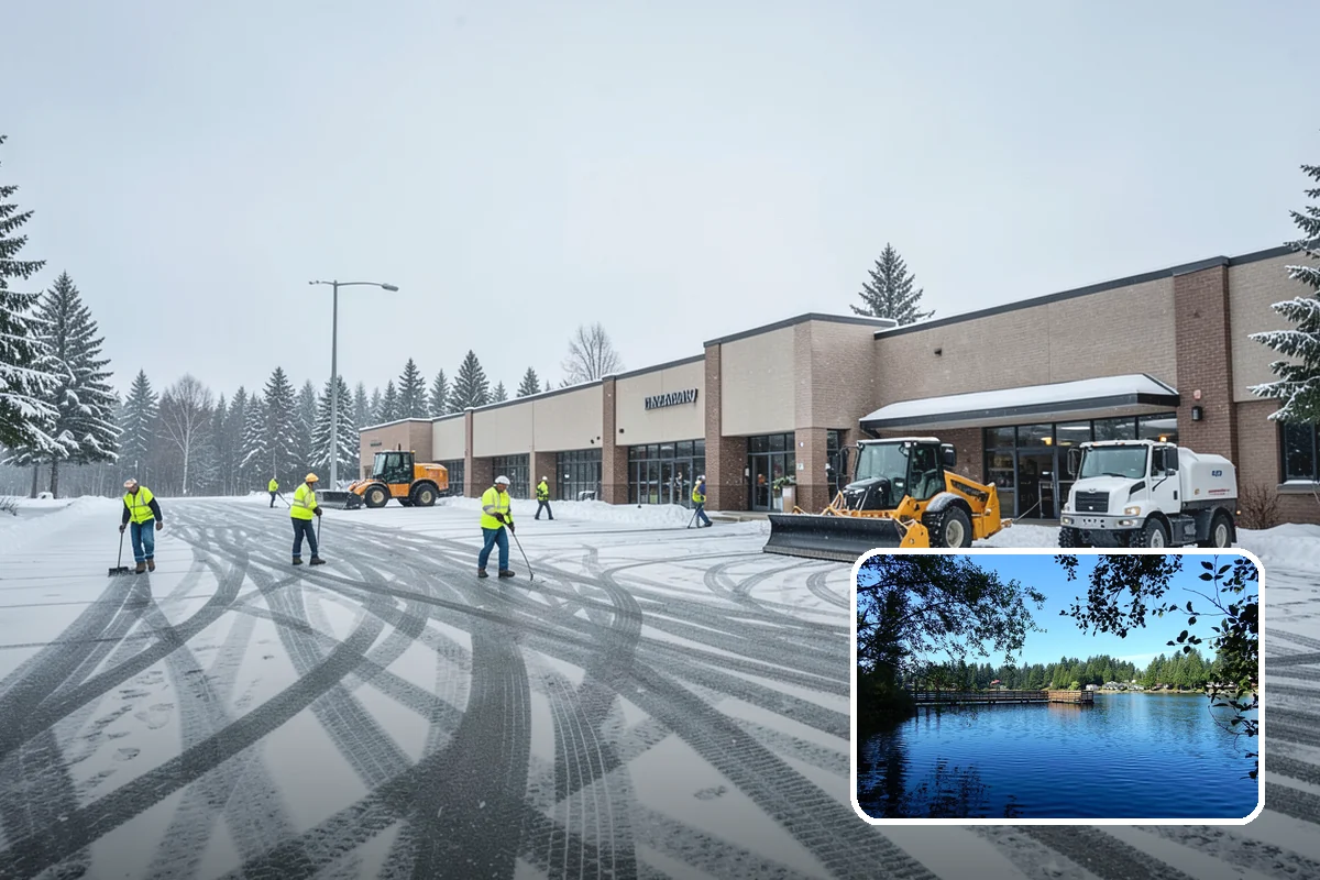 Walkway Deicing in Federal Way, King County, WA - Removes the slick film on the highest-traffic routes
