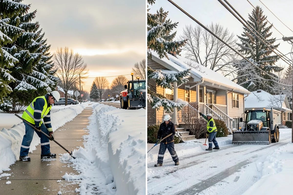 Walkway Deicing in Federal Way, King County, WA - Walk the route and note shaded, refreeze-prone sections