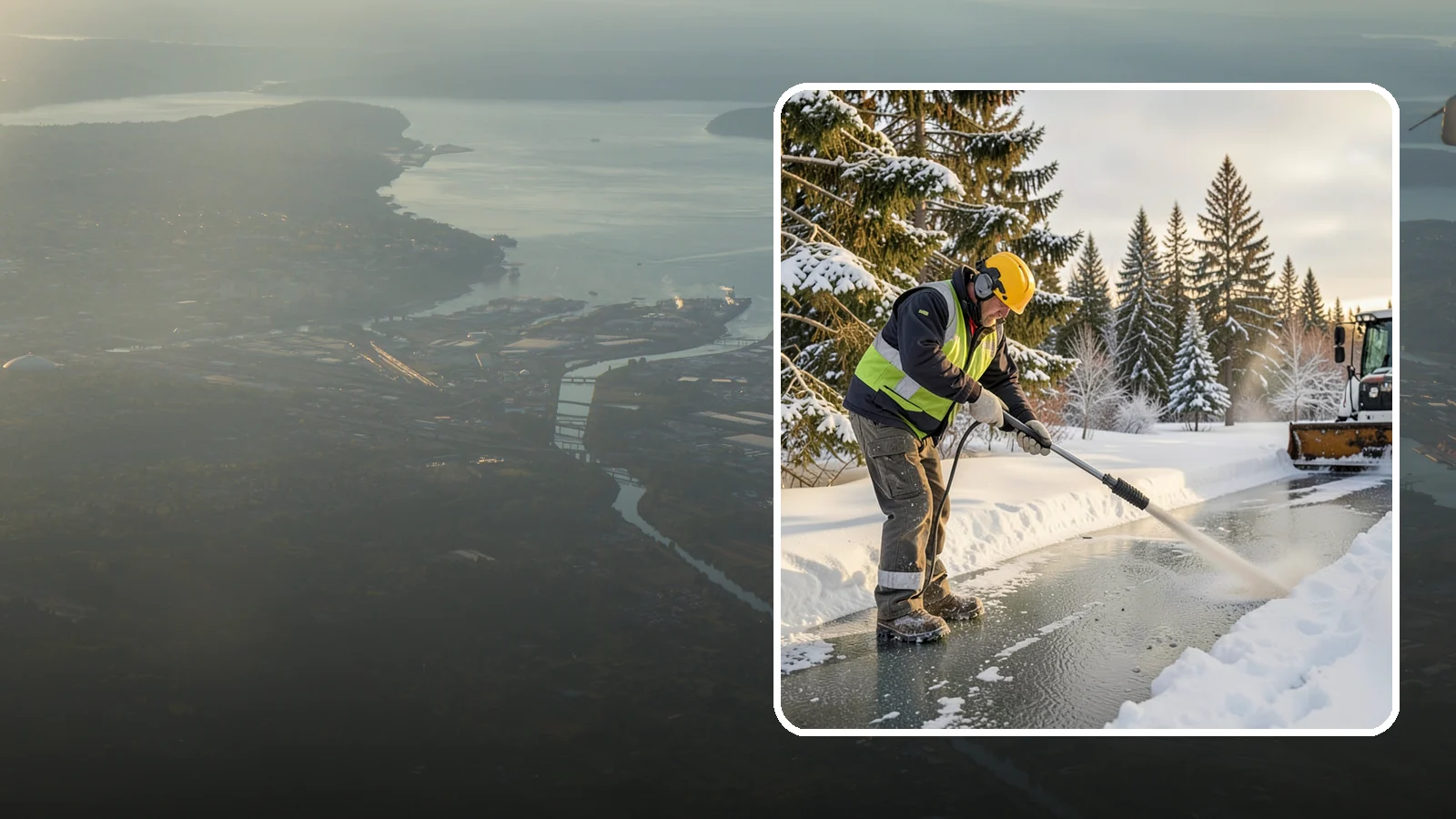 Walkway Deicing in Fife, Pierce County, WA - Deicing of walkways and paths to eliminate the slick film that forms on the routes people use most.