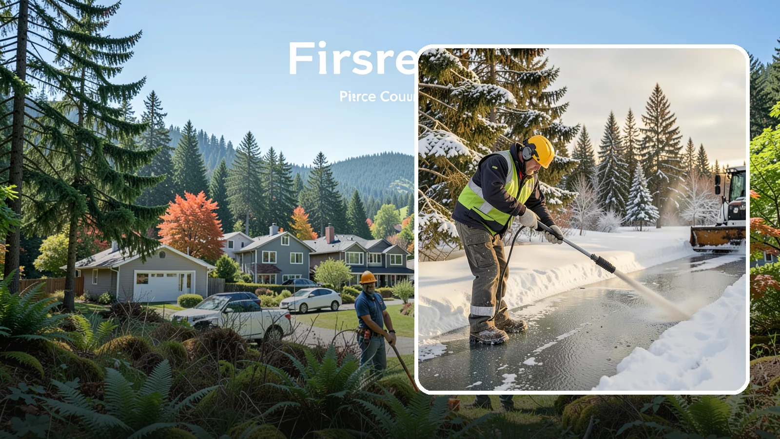 Walkway Deicing in Fircrest, Pierce County, WA - Deicing of walkways and paths to eliminate the slick film that forms on the routes people use most.