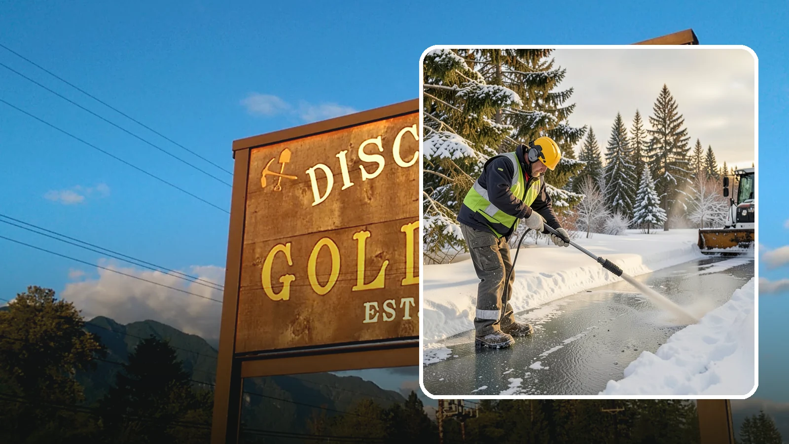 Walkway Deicing in Gold Bar, Snohomish County, WA - Deicing of walkways and paths to eliminate the slick film that forms on the routes people use most.