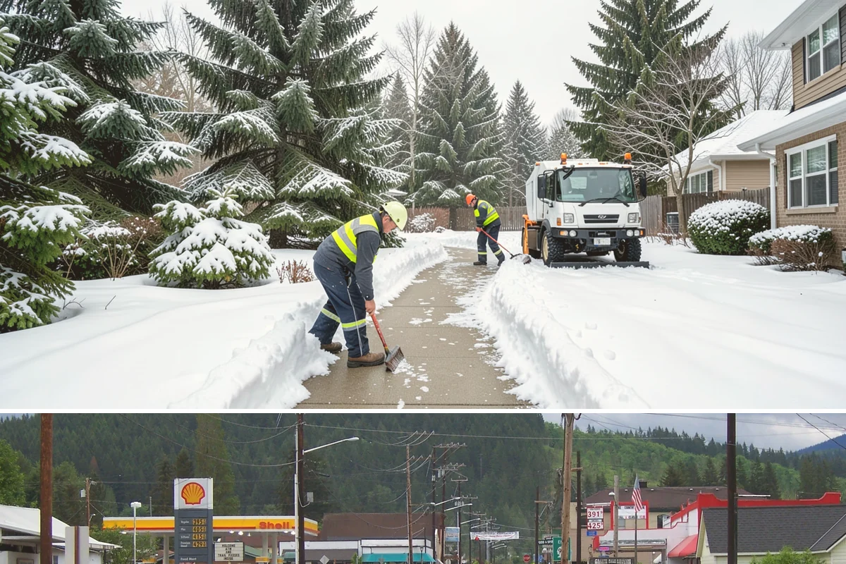 Walkway Deicing in Granite Falls, Snohomish County, WA - Deice walkways at the first sign of refreeze each morning through the lowland cold season, generally December into February.