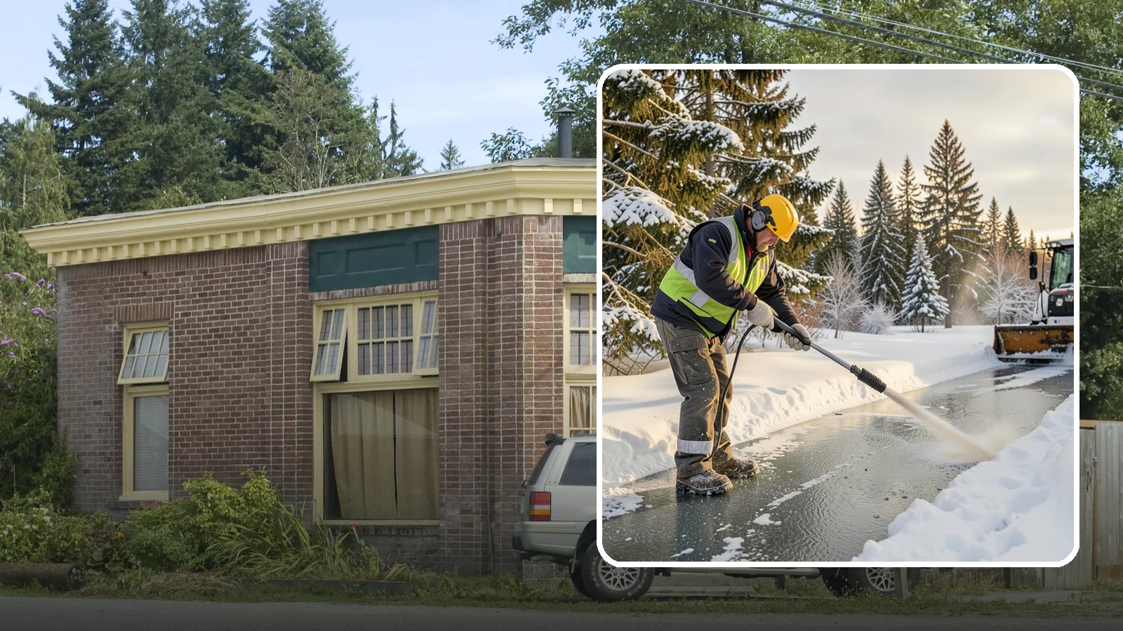 Walkway Deicing in Hamilton, Skagit County, WA - Deicing of walkways and paths to eliminate the slick film that forms on the routes people use most.