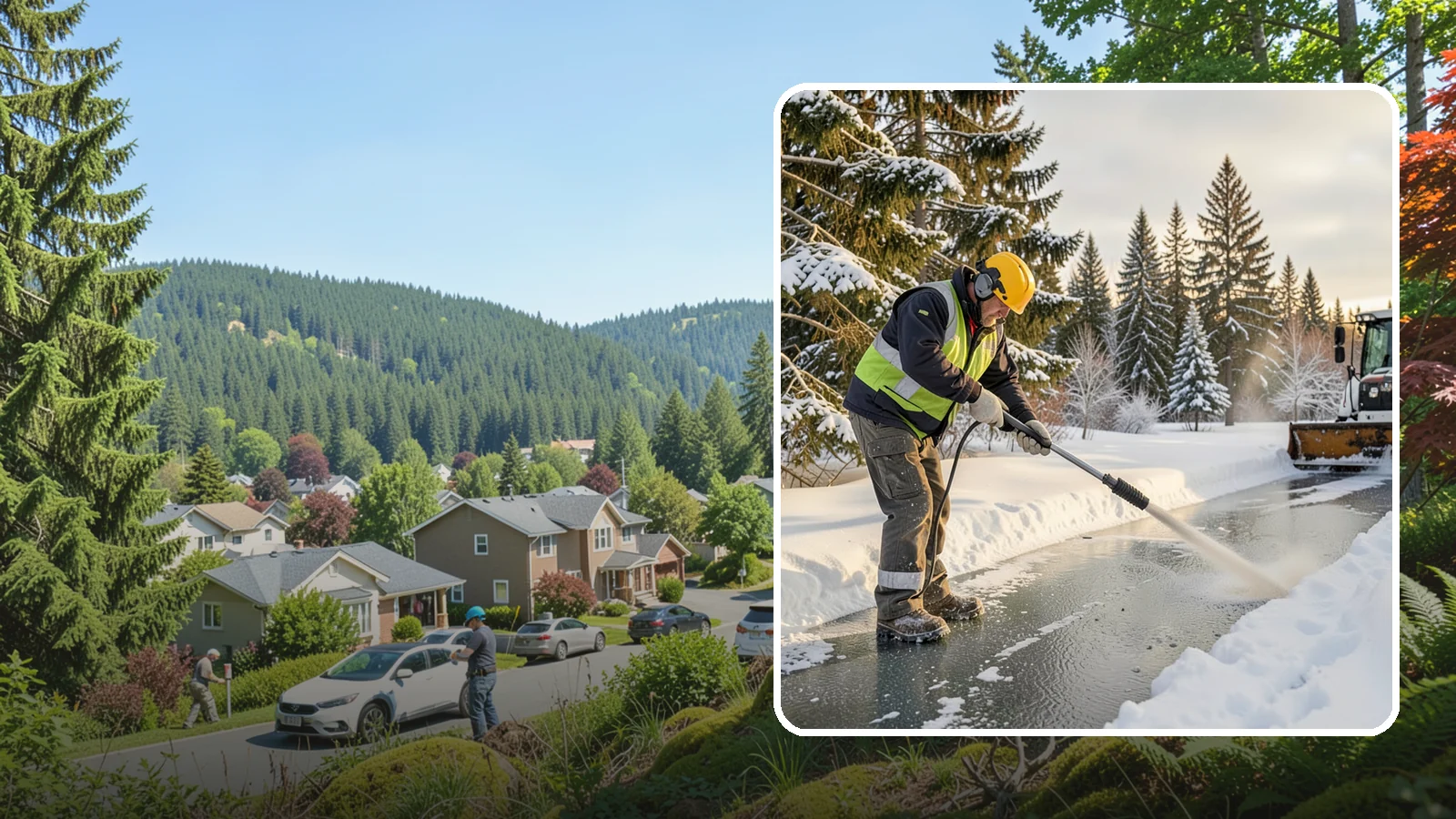Walkway Deicing in Index, Snohomish County, WA - Deicing of walkways and paths to eliminate the slick film that forms on the routes people use most.