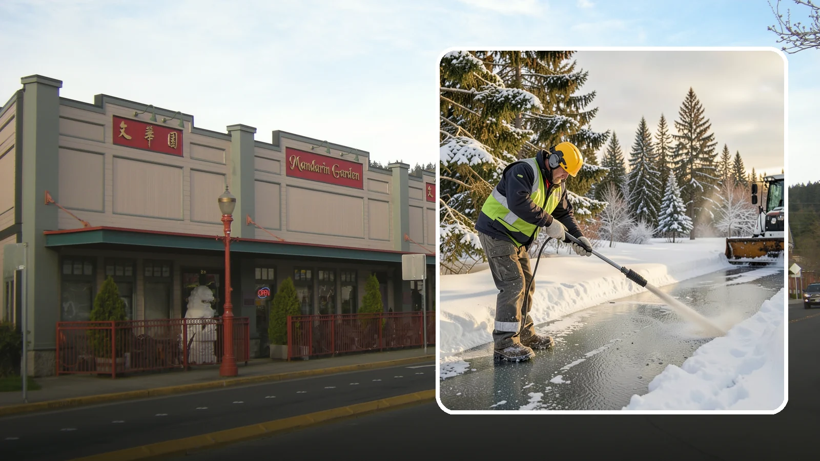 Walkway Deicing in Issaquah, King County, WA - Deicing of walkways and paths to eliminate the slick film that forms on the routes people use most.