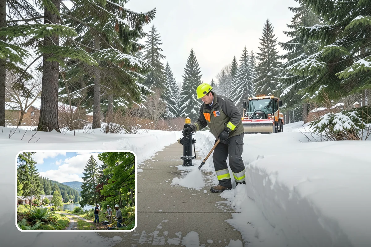 Walkway Deicing in Lake Forest Park, King County, WA - Removes the slick film on the highest-traffic routes