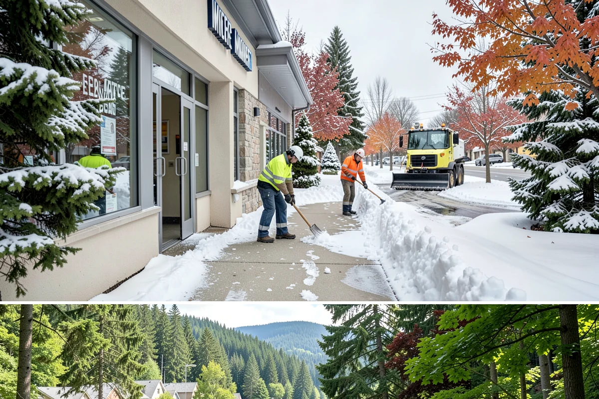 Walkway Deicing in Lake Forest Park, King County, WA - Deice walkways at the first sign of refreeze each morning through the lowland cold season, generally December into February.