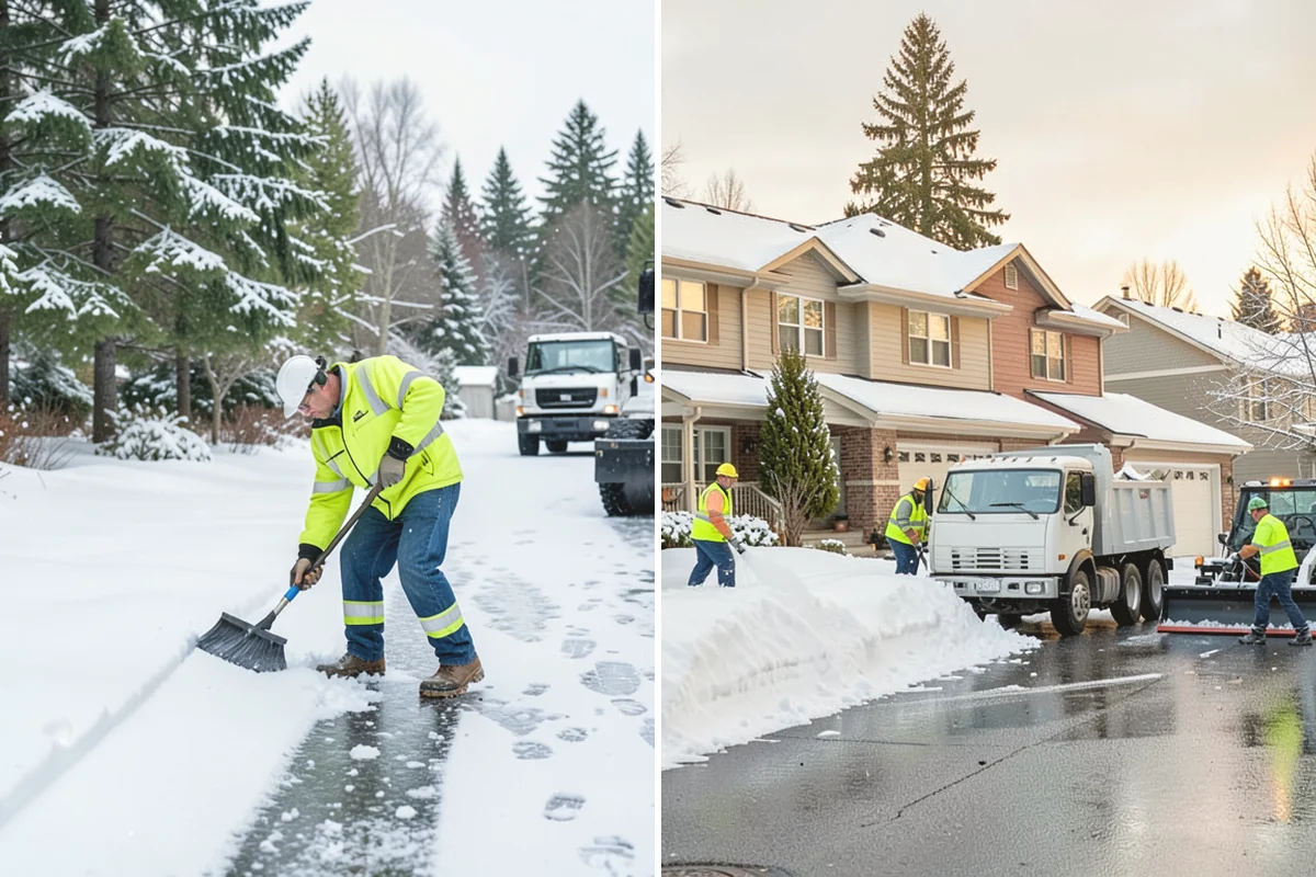 Walkway Deicing in Lake Stevens, Snohomish County, WA - Walk the route and note shaded, refreeze-prone sections