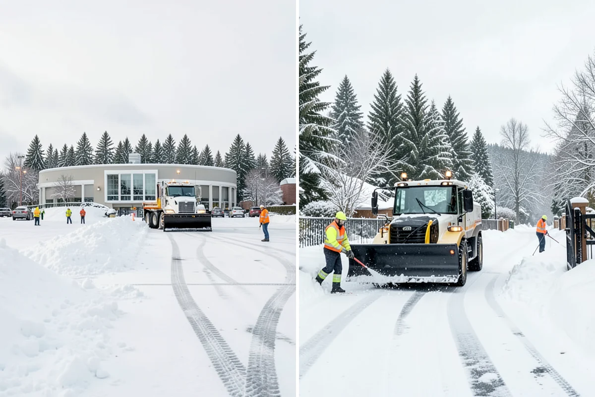 Walkway Deicing in Lakewood, Pierce County, WA - Walk the route and note shaded, refreeze-prone sections