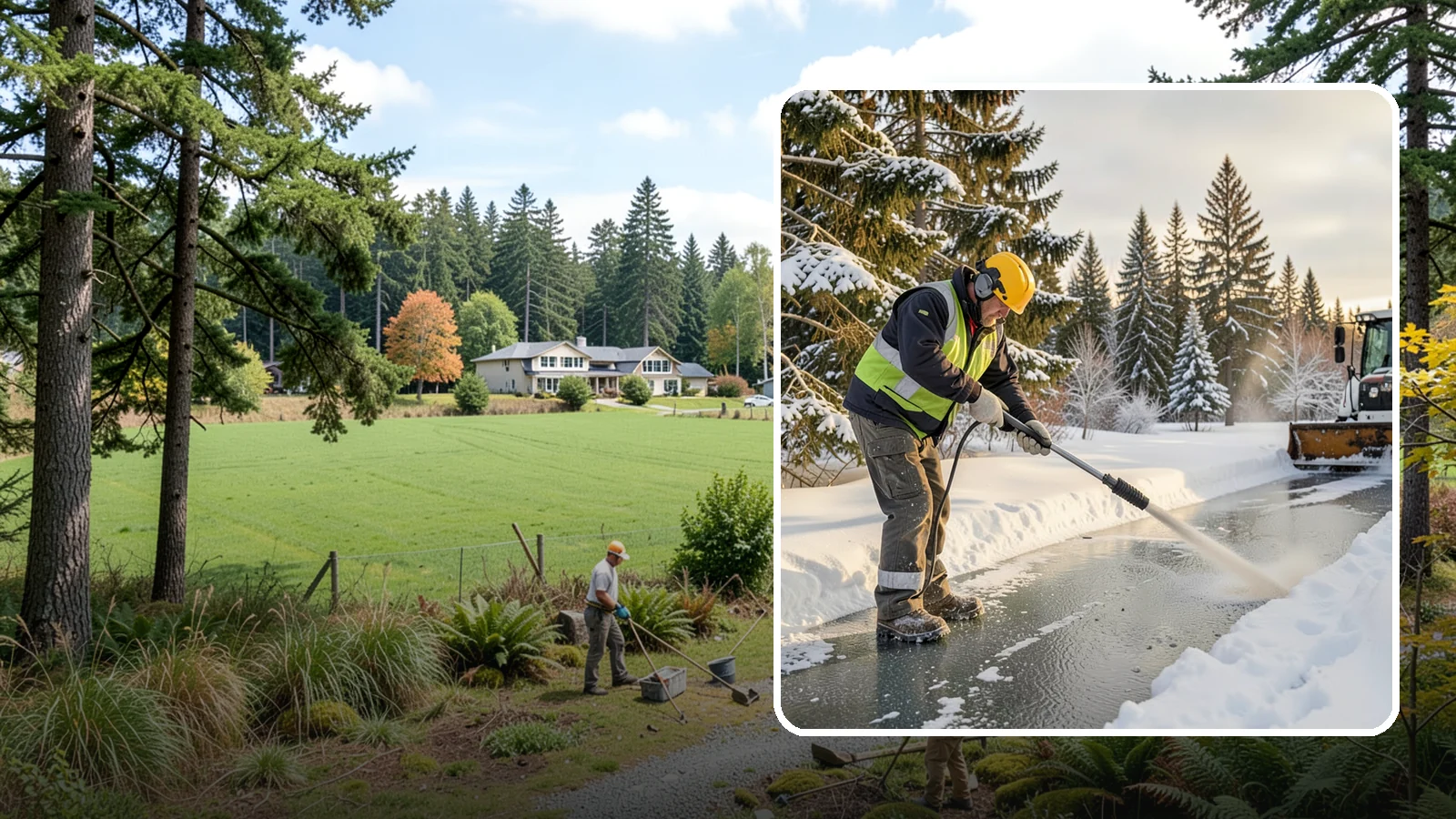 Walkway Deicing in Lyman, Skagit County, WA - Deicing of walkways and paths to eliminate the slick film that forms on the routes people use most.