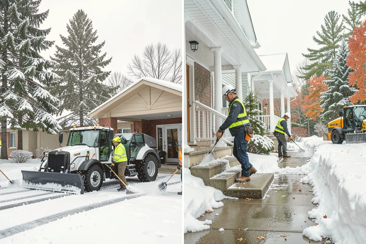 Walkway Deicing in Lynnwood, Snohomish County, WA - Walk the route and note shaded, refreeze-prone sections