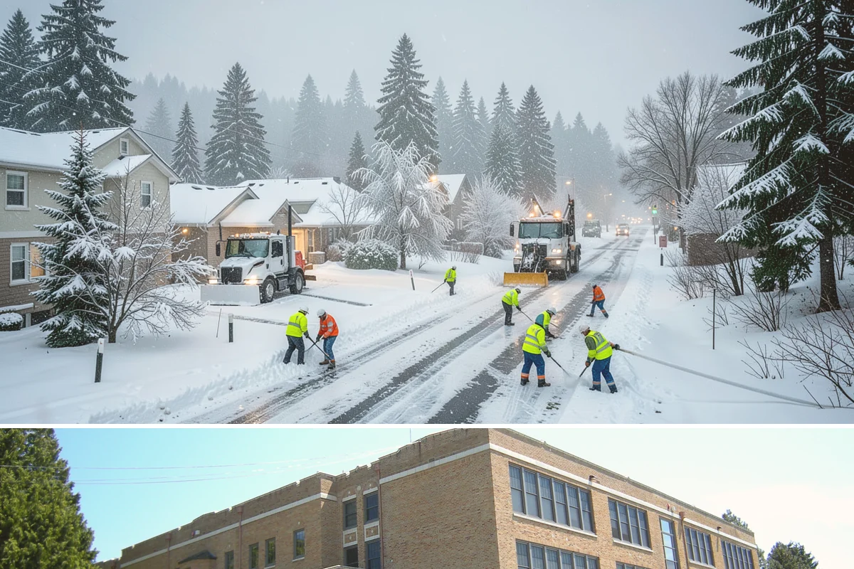 Walkway Deicing in Maple Valley, King County, WA - Deice walkways at the first sign of refreeze each morning through the lowland cold season, generally December into February.
