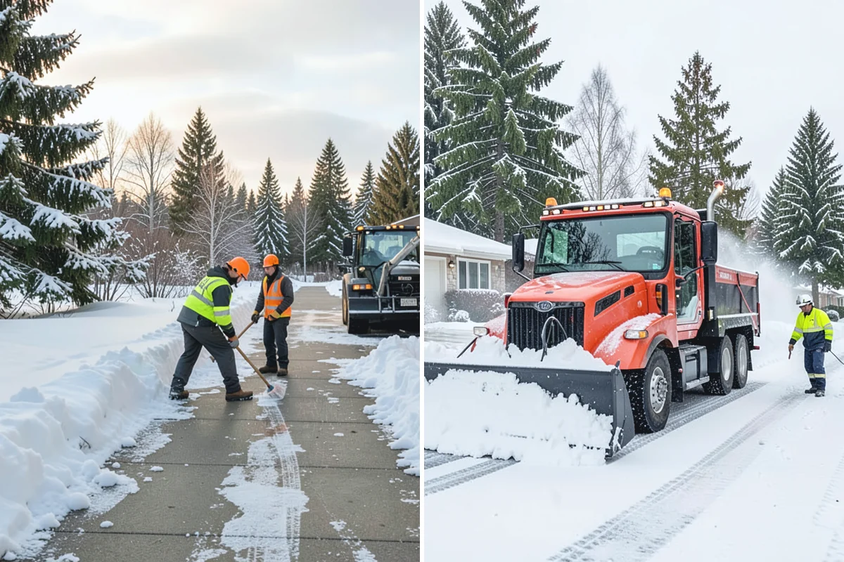 Walkway Deicing in Marysville, Snohomish County, WA - Walk the route and note shaded, refreeze-prone sections
