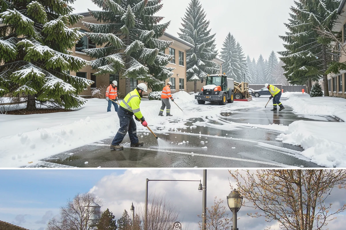 Walkway Deicing in Marysville, Snohomish County, WA - Deice walkways at the first sign of refreeze each morning through the lowland cold season, generally December into February.