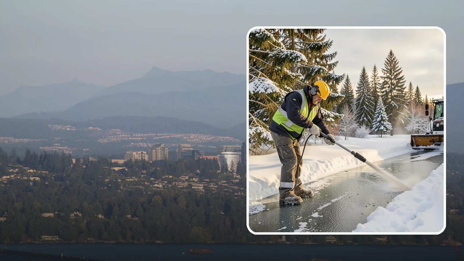 Walkway Deicing in Medina, King County, WA - Deicing of walkways and paths to eliminate the slick film that forms on the routes people use most.