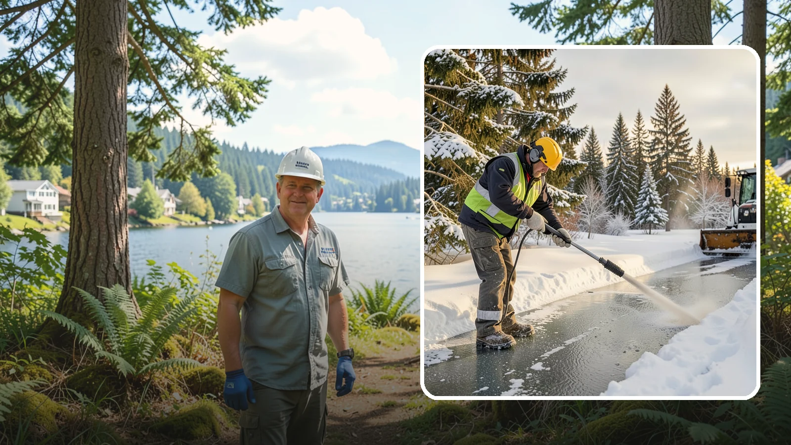 Walkway Deicing in Milton, King County, WA - Deicing of walkways and paths to eliminate the slick film that forms on the routes people use most.
