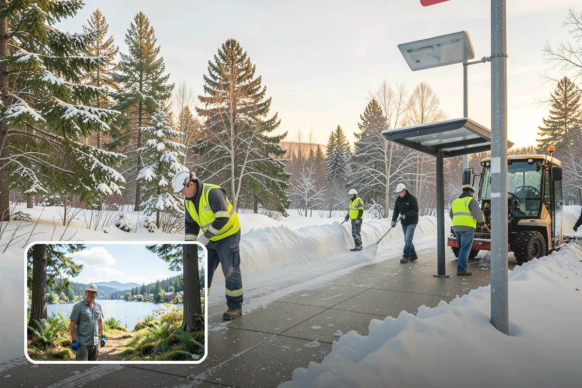 Walkway Deicing in Milton, King County, WA - Removes the slick film on the highest-traffic routes