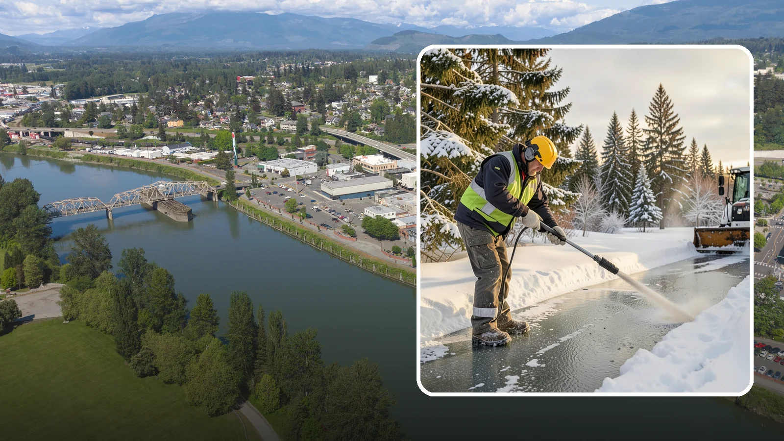 Walkway Deicing in Mount Vernon, Skagit County, WA - Deicing of walkways and paths to eliminate the slick film that forms on the routes people use most.
