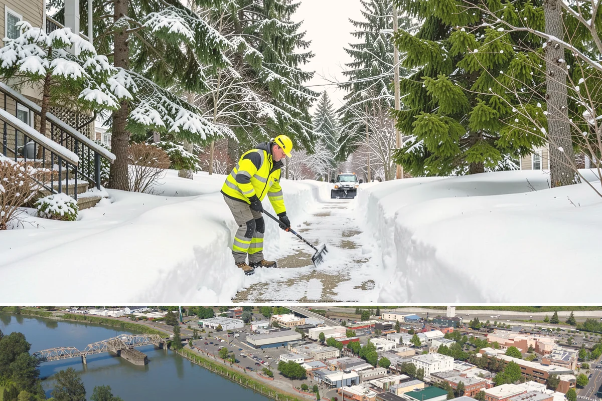 Walkway Deicing in Mount Vernon, Skagit County, WA - Deice walkways at the first sign of refreeze each morning through the lowland cold season, generally December into February.
