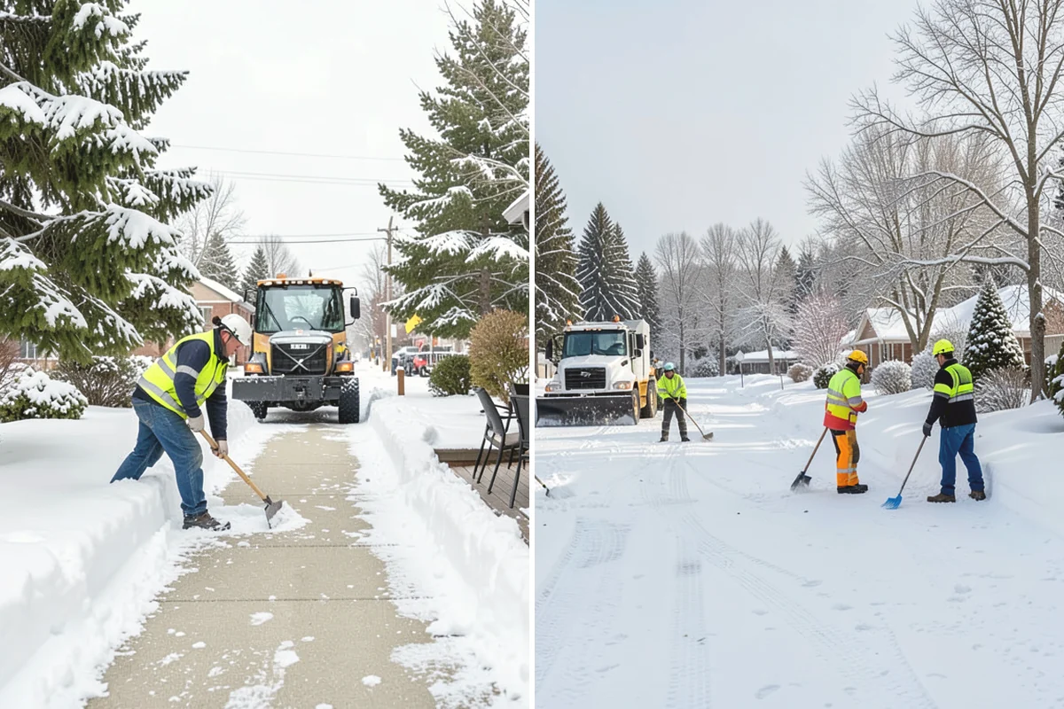 Walkway Deicing in Mountlake Terrace, Snohomish County, WA - Walk the route and note shaded, refreeze-prone sections