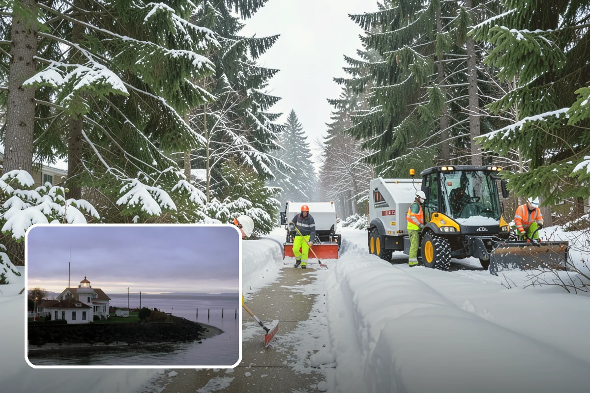 Walkway Deicing in Mukilteo, Snohomish County, WA - Removes the slick film on the highest-traffic routes