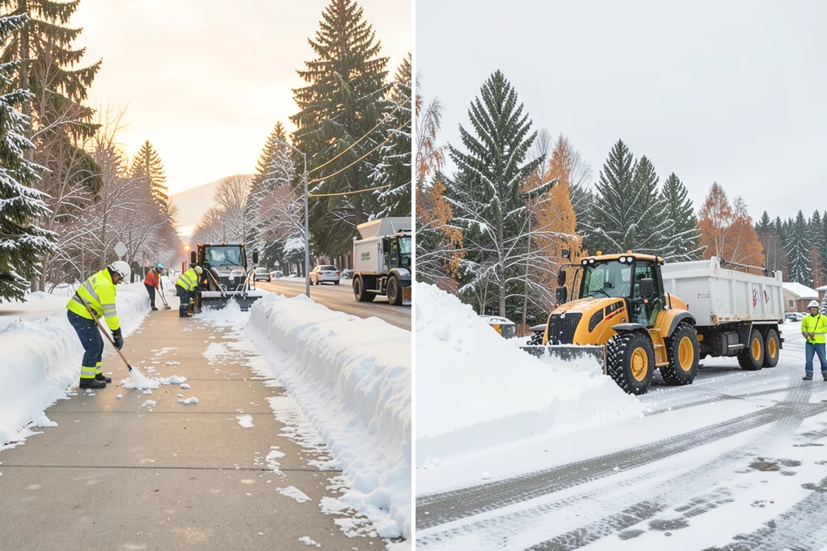 Walkway Deicing in Mukilteo, Snohomish County, WA - Walk the route and note shaded, refreeze-prone sections