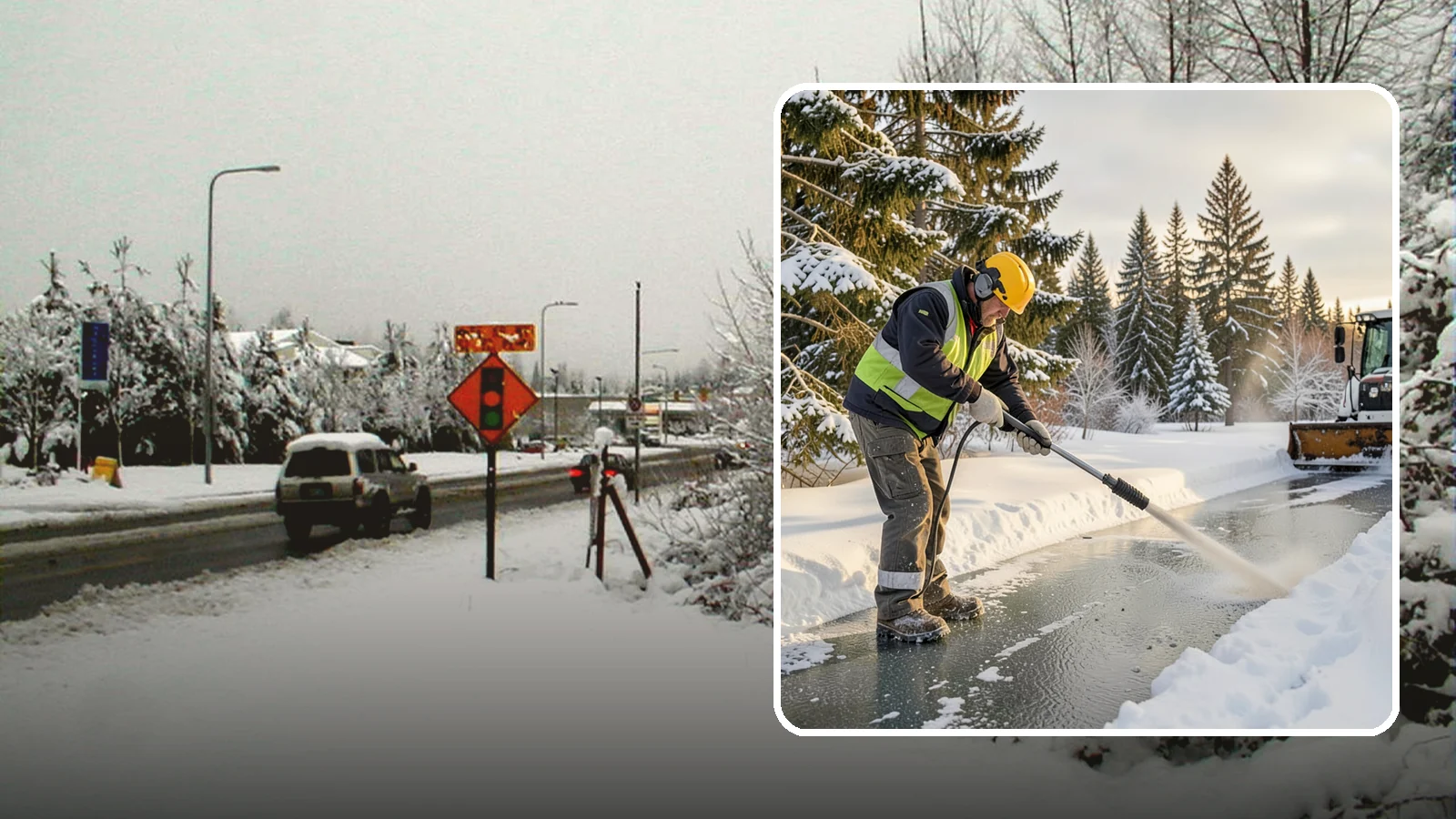 Walkway Deicing in Newcastle, King County, WA - Deicing of walkways and paths to eliminate the slick film that forms on the routes people use most.
