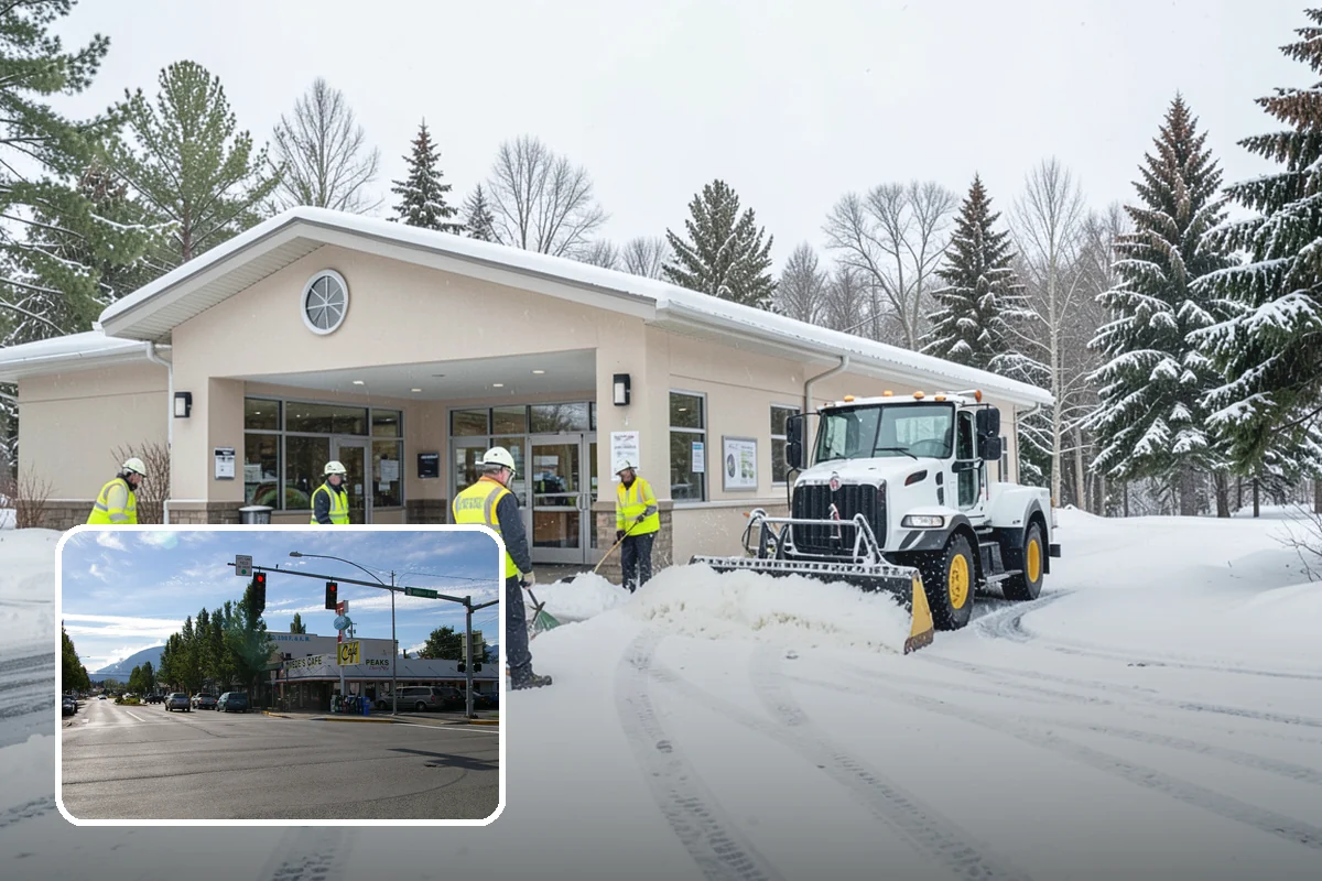Walkway Deicing in North Bend, King County, WA - Removes the slick film on the highest-traffic routes