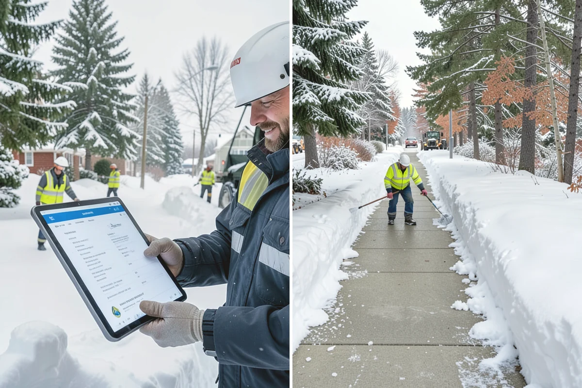 Walkway Deicing in North Bend, King County, WA - Walk the route and note shaded, refreeze-prone sections