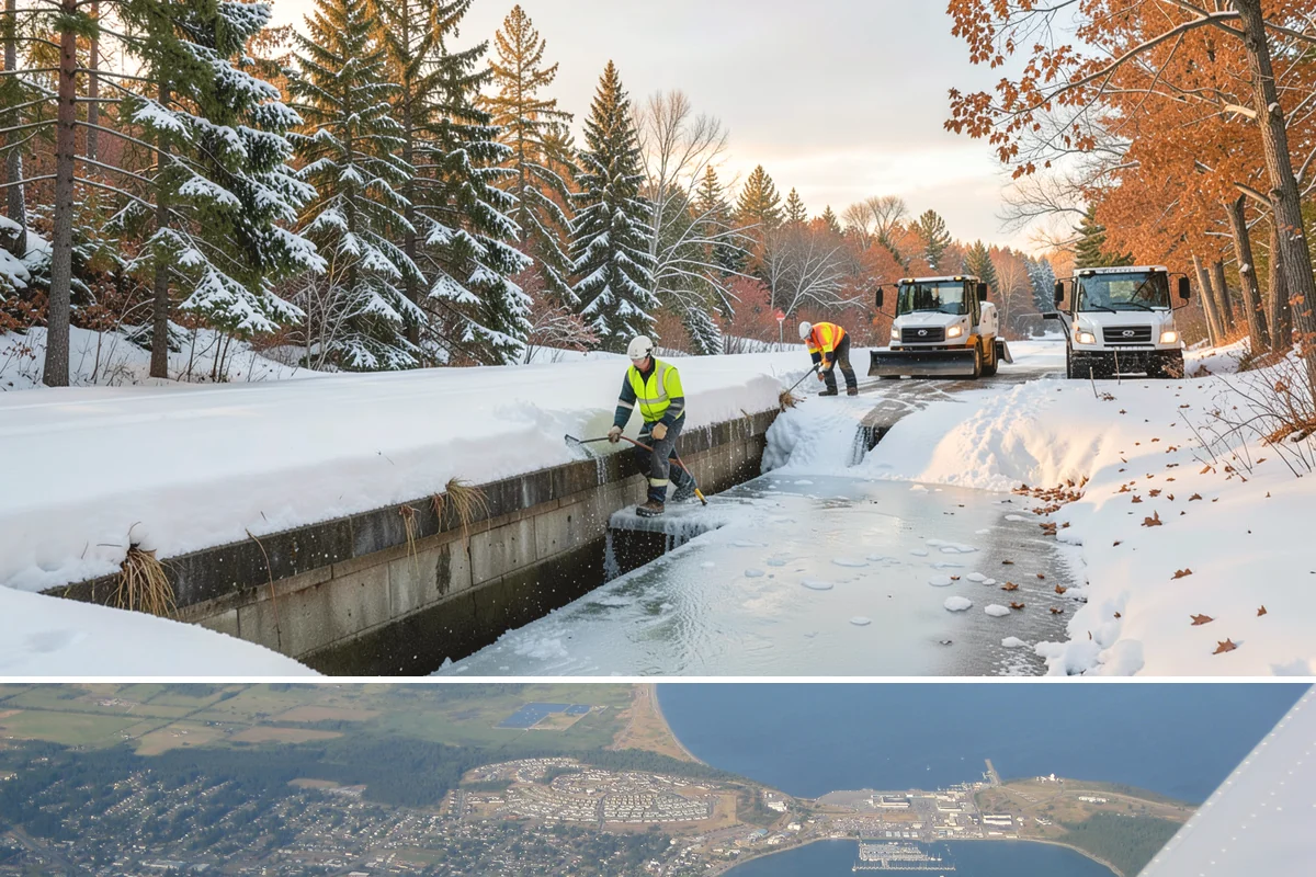 Walkway Deicing in Oak Harbor, Island County, WA - Deice walkways at the first sign of refreeze each morning through the lowland cold season, generally December into February.