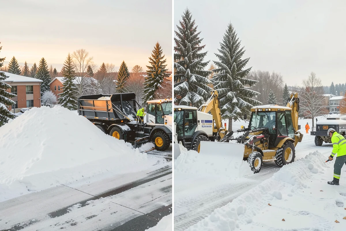 Walkway Deicing in Orting, Pierce County, WA - Walk the route and note shaded, refreeze-prone sections