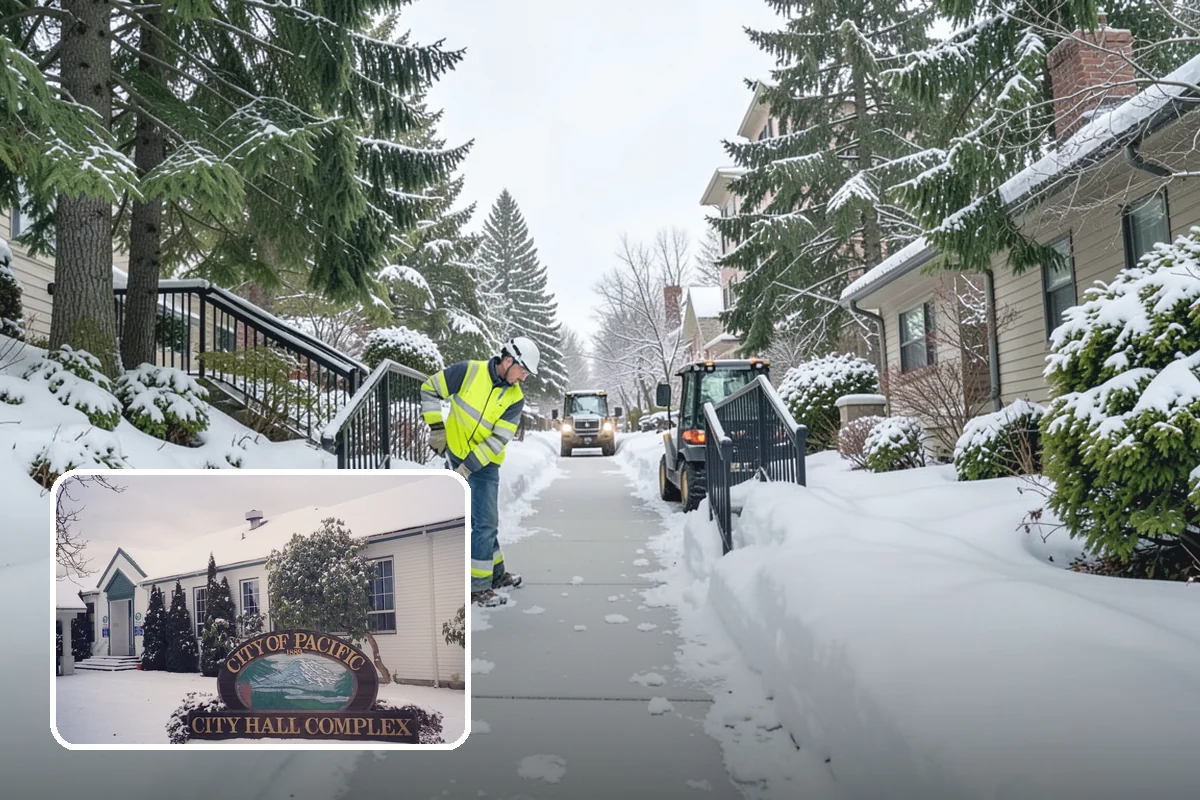 Walkway Deicing in Pacific, King County, WA - Removes the slick film on the highest-traffic routes