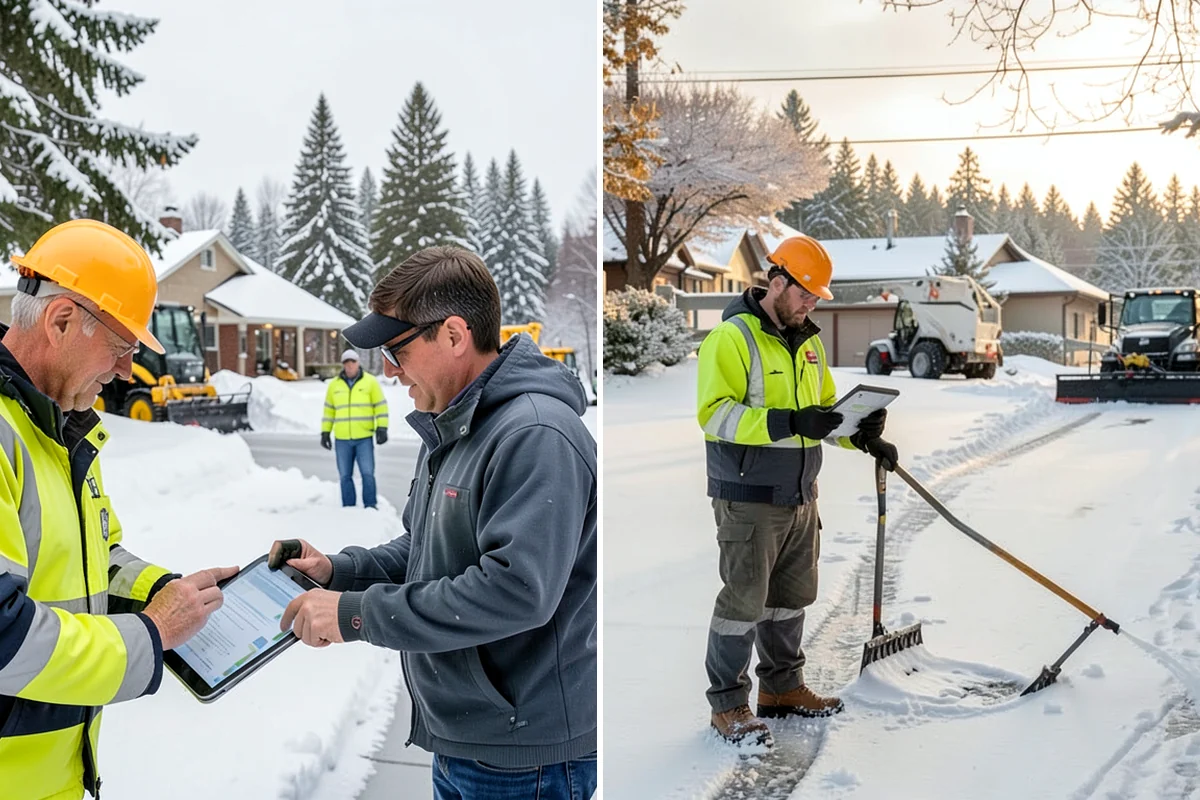 Walkway Deicing in Pacific, King County, WA - Walk the route and note shaded, refreeze-prone sections