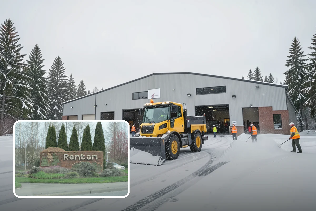 Walkway Deicing in Renton, King County, WA - Removes the slick film on the highest-traffic routes