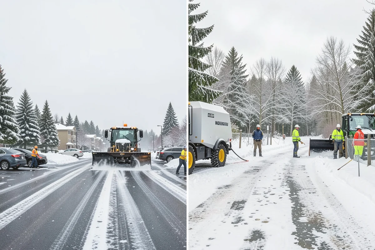 Walkway Deicing in Ruston, Pierce County, WA - Walk the route and note shaded, refreeze-prone sections