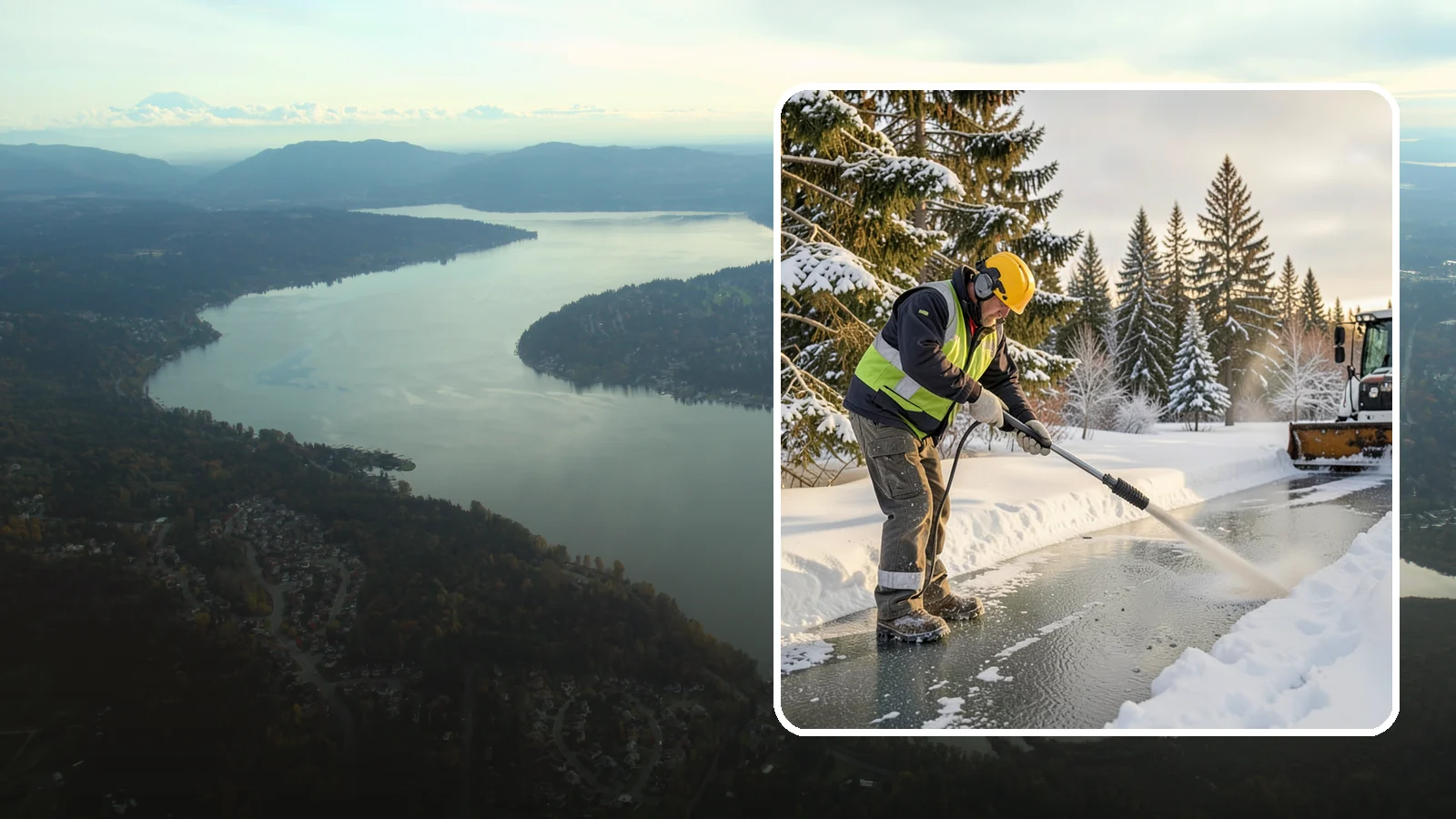 Walkway Deicing in Sammamish, King County, WA - Deicing of walkways and paths to eliminate the slick film that forms on the routes people use most.