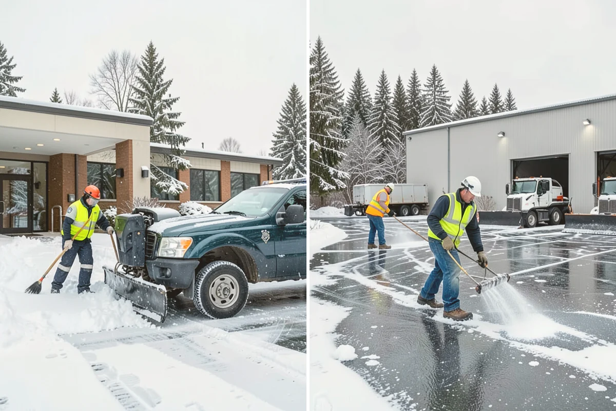 Walkway Deicing in Sammamish, King County, WA - Walk the route and note shaded, refreeze-prone sections