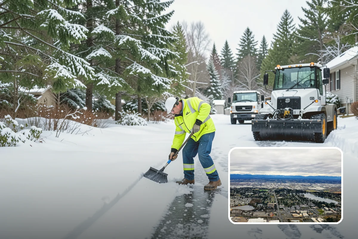 Walkway Deicing in SeaTac, King County, WA - Removes the slick film on the highest-traffic routes