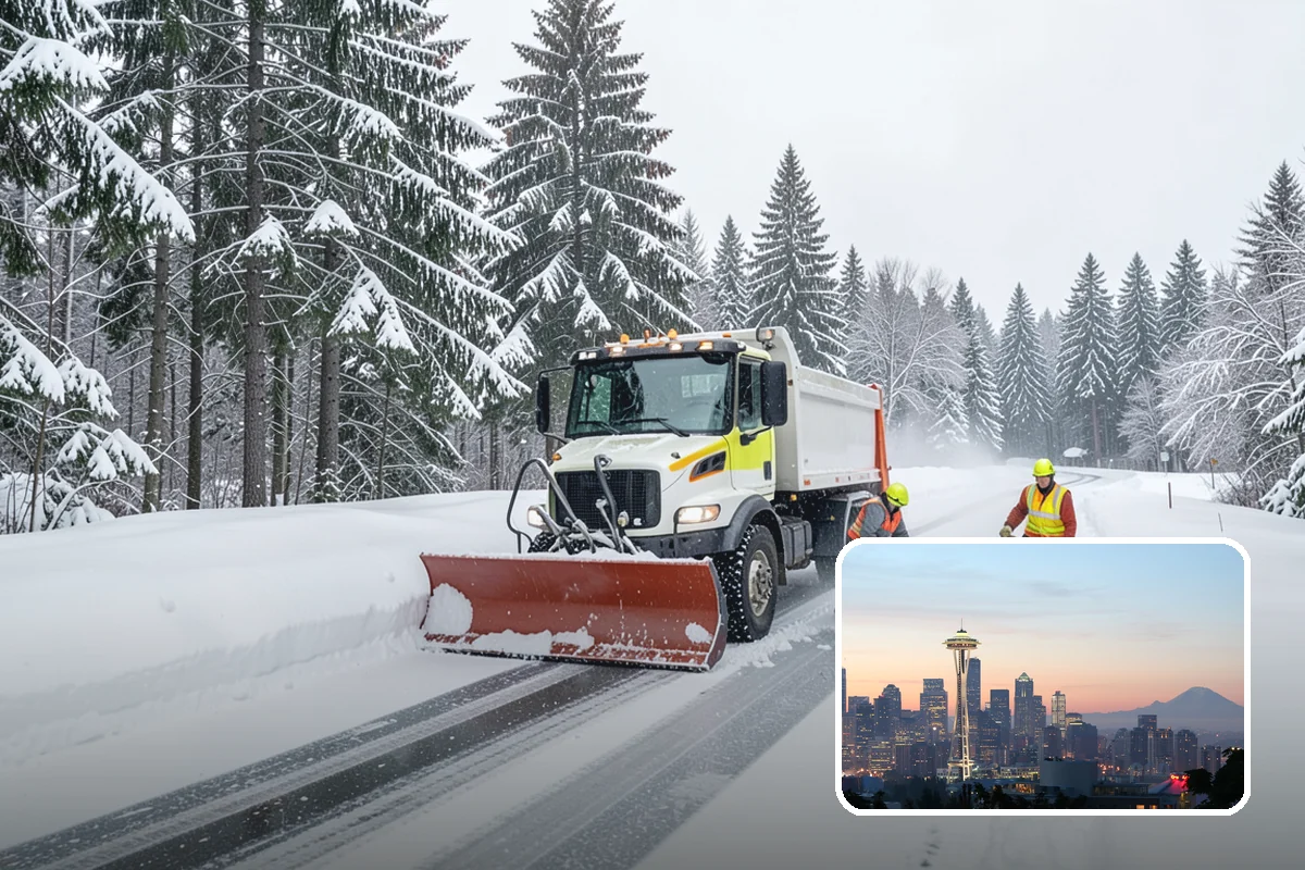 Walkway Deicing in Seattle, King County, WA - Removes the slick film on the highest-traffic routes