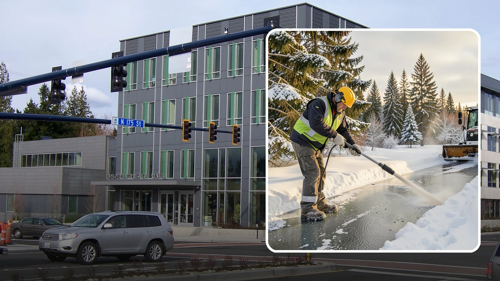 Walkway Deicing in Shoreline, King County, WA - Deicing of walkways and paths to eliminate the slick film that forms on the routes people use most.