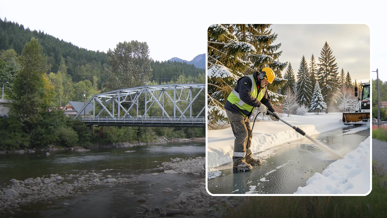 Walkway Deicing in Skykomish, King County, WA - Deicing of walkways and paths to eliminate the slick film that forms on the routes people use most.