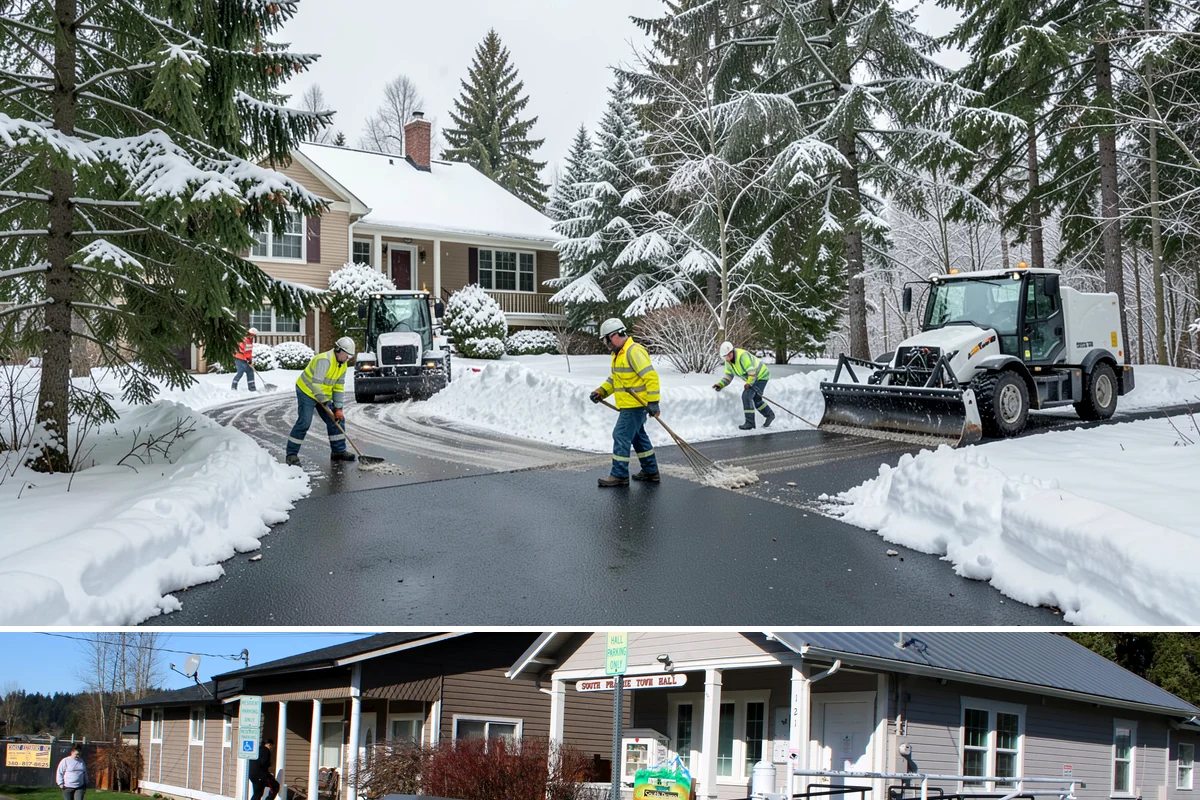 Walkway Deicing in South Prairie, Pierce County, WA - Deice walkways at the first sign of refreeze each morning through the lowland cold season, generally December into February.