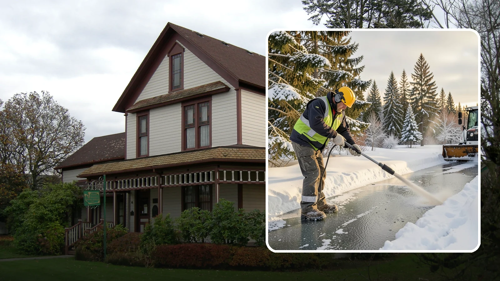 Walkway Deicing in Sumner, Pierce County, WA - Deicing of walkways and paths to eliminate the slick film that forms on the routes people use most.