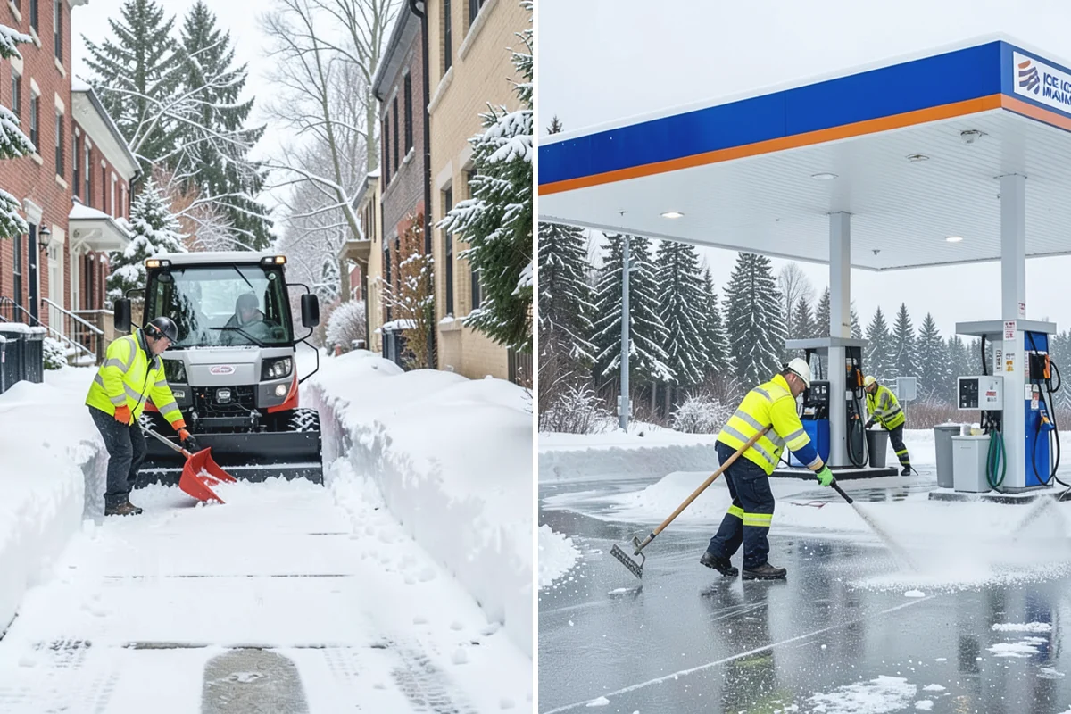 Walkway Deicing in Sumner, Pierce County, WA - Walk the route and note shaded, refreeze-prone sections